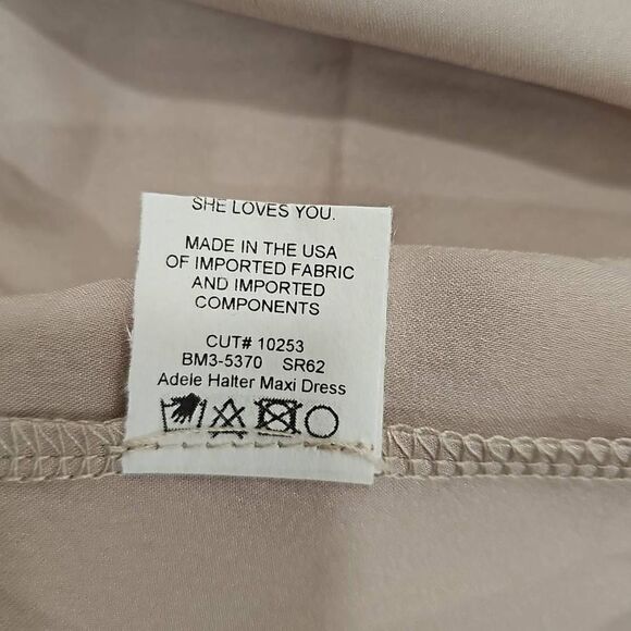 Show Me Your MuMu Adele Halter Maxi Dress Sz S - Picture 3 of 11